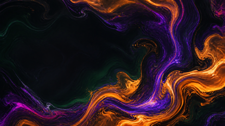 Orange-violette Fluidstroemung auf Schwarz - Beitragsbild 4-PrO-MET